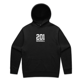 THE (201) VARSITY BASEBALL ELITE HOODIE - BLACK/WHITE