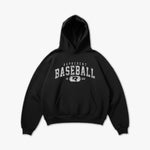 (202) Vintage Varsity Baseball Elite Hoodie in Black/Faded White - Represent Baseball