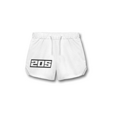 THE (205) FOUNDATION 5" TRAINING SHORT - WHITE/BLACK