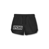 THE (206) FOUNDATION 5" TRAINING SHORT - BLACK/WHITE