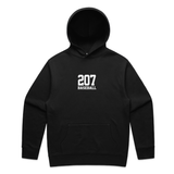 THE (207) VARSITY BASEBALL ELITE HOODIE - BLACK/WHITE