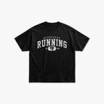 (208) Varsity Running Elite Tee in Black/Vintage White - Represent Running
