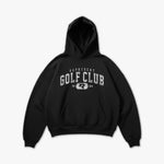 (214) Vintage Varsity Golf Elite Hoodie in Black/Faded White - Represent Golf