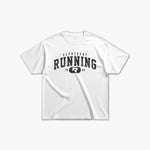 (214) Varsity Running Elite Tee in White/Vintage Black - Represent Running