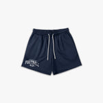 (217) Varsity Football 6" Pro-Mesh Short in Navy/White - Represent Football