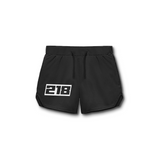 THE (218) FOUNDATION 5" TRAINING SHORT - BLACK/WHITE