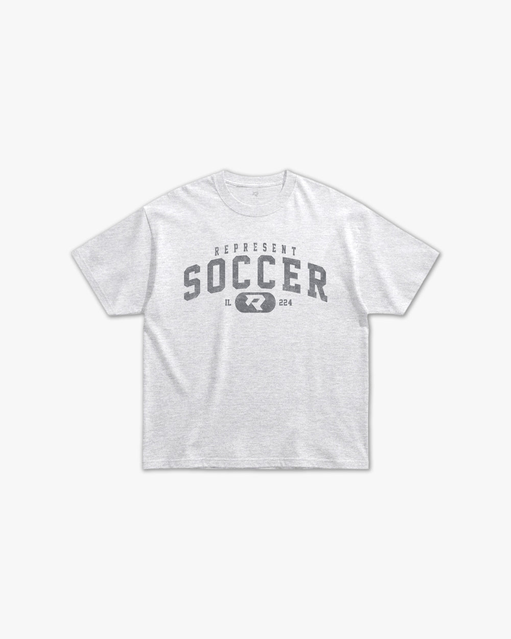 (224) Vintage Varsity Soccer Elite Tee in Ash/Faded Storm - Represent Soccer