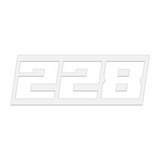 THE (228) FOUNDATION PREMIUM STICKER - WHITE