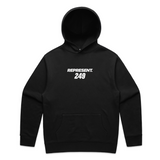 THE (249) REPRESENT ELITE HOODIE - BLACK/WHITE