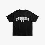 (251) Varsity Running Elite Tee in Black/Vintage White - Represent Running