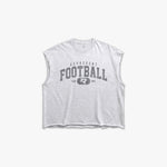 (289) Varsity Football Raw Gym Cutoff in Ash/Vintage Gray - Represent Football
