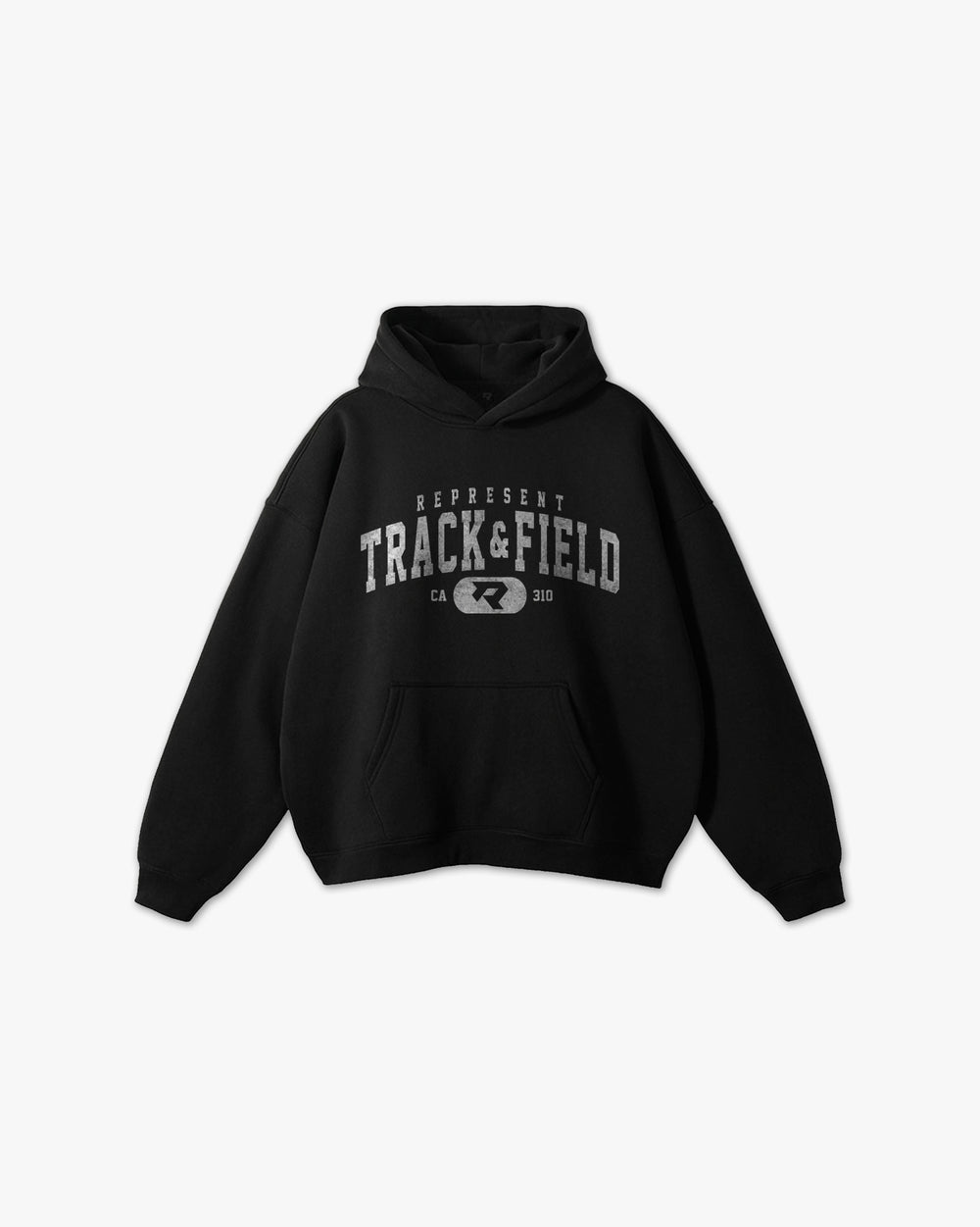 310 Vintage Varsity Track And Field Elite Box Hoodie Black Vintage White