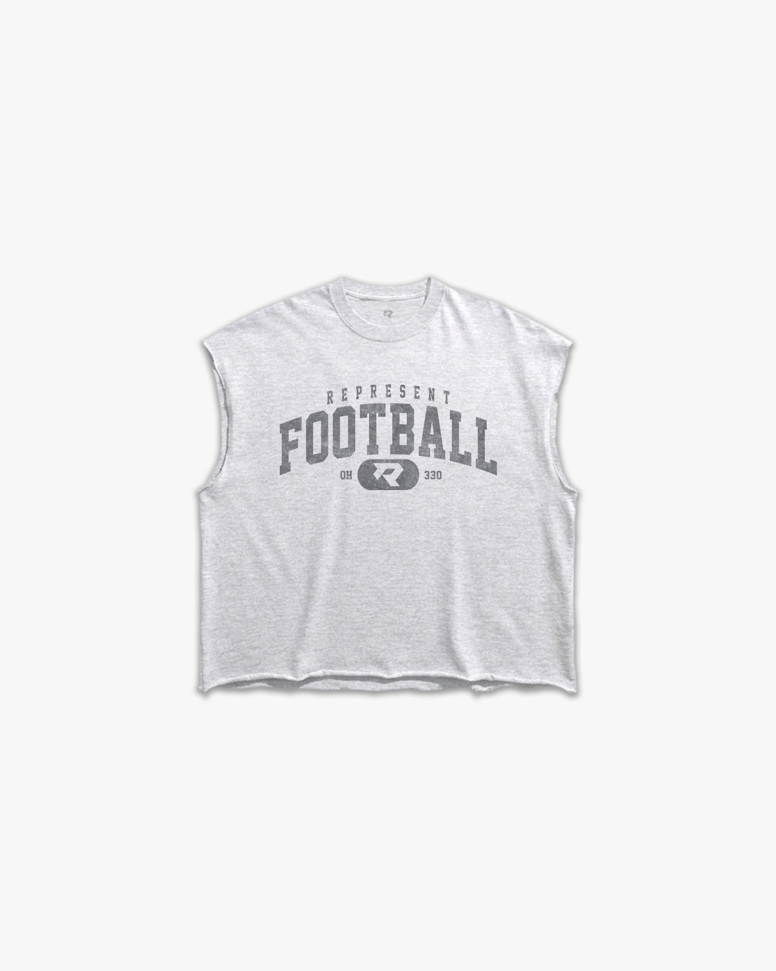 THE (330) VINTAGE VARSITY FOOTBALL RAW GYM CUTOFF