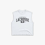 (401) Varsity Lacrosse Raw Gym Cutoff in White/Vintage Black - Represent Lacrosse