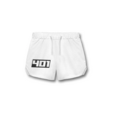 THE (401) FOUNDATION 5" TRAINING SHORT - WHITE/BLACK