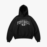(404) Vintage Varsity Football Elite Hoodie in Black/Faded White - Represent Football