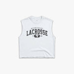 (409) Varsity Lacrosse Raw Gym Cutoff in White/Vintage Black - Represent Lacrosse