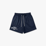 (414) Varsity Baseball 6" Pro-Mesh Short in Navy/White - Represent Baseball