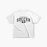 (416) Vintage Varsity Soccer Elite Tee in White/Faded Black - Represent Soccer