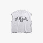 (417) Varsity Baseball Raw Gym Cutoff in Ash/Vintage Gray - Represent Baseball