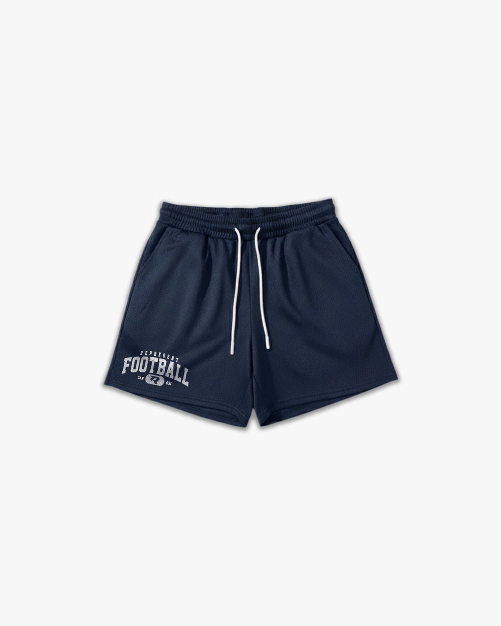 (431) Varsity Football 6" Pro-Mesh Short in Navy/White - Represent Football