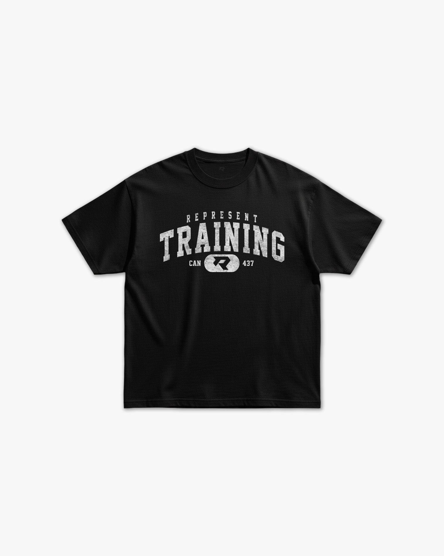 (437) Varsity Training Elite Tee in Black/Vintage White - Represent Training