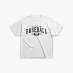 (478) Vintage Varsity Baseball Elite Tee in White/Faded Black - Represent Baseball