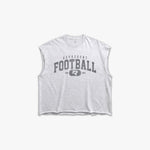 (505) Varsity Football Raw Gym Cutoff in Ash/Vintage Gray - Represent Football