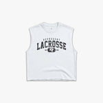(505) Varsity Lacrosse Raw Gym Cutoff in White/Vintage Black - Represent Lacrosse