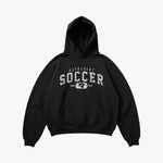(514) Vintage Varsity Soccer Elite Hoodie in Black/Faded White - Represent Soccer