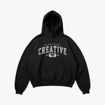 (551) Vintage Varsity Creative Elite Hoodie in Black/Faded White - Represent Creative