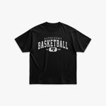 (559) Vintage Varsity Basketball Elite Tee in Black/Faded White - Represent Basketball