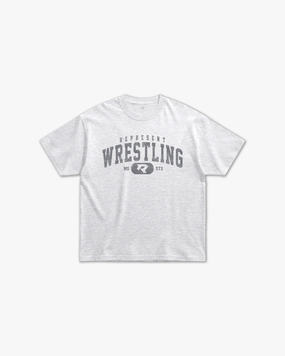 (573) Varsity Wrestling Elite Tee in Ash/Vintage Gray - Represent Wrestling