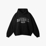 (574) Vintage Varsity Baseball Elite Box Hoodie in Black/Vintage White - Represent Baseball