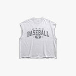 (602) Varsity Baseball Raw Gym Cutoff in Ash/Vintage Gray - Represent Baseball