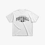 (604) Vintage Varsity Football Elite Tee in White/Faded Black - Represent Football