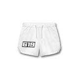 THE (619) FOUNDATION 5" TRAINING SHORT - WHITE/BLACK