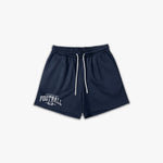 (641) Varsity Football 6" Pro-Mesh Short in Navy/White - Represent Football
