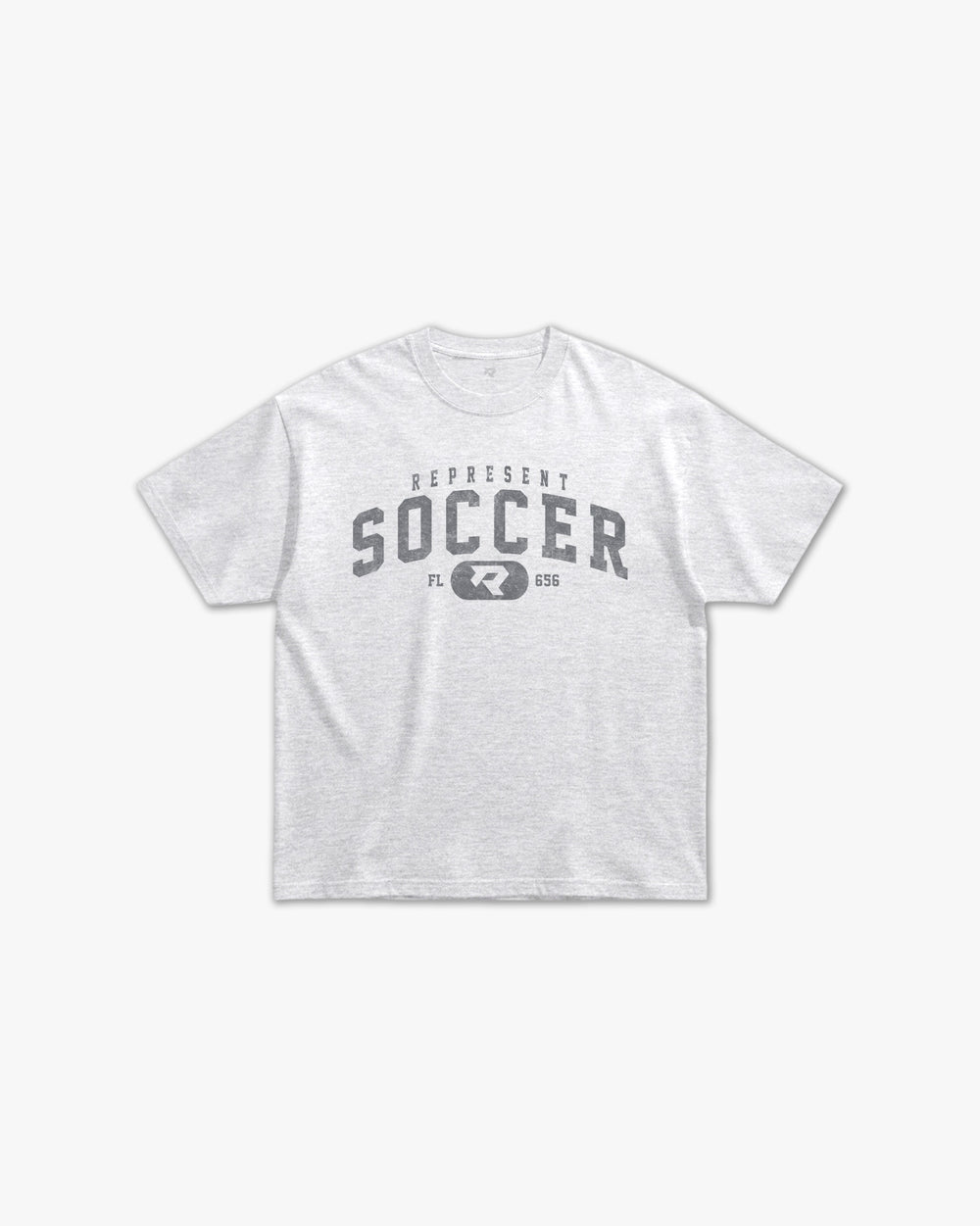 (656) Vintage Varsity Soccer Elite Tee in Ash/Faded Storm - Represent Soccer