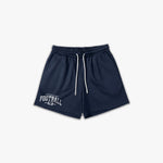 (671) Varsity Football 6" Pro-Mesh Short in Navy/White - Represent Football