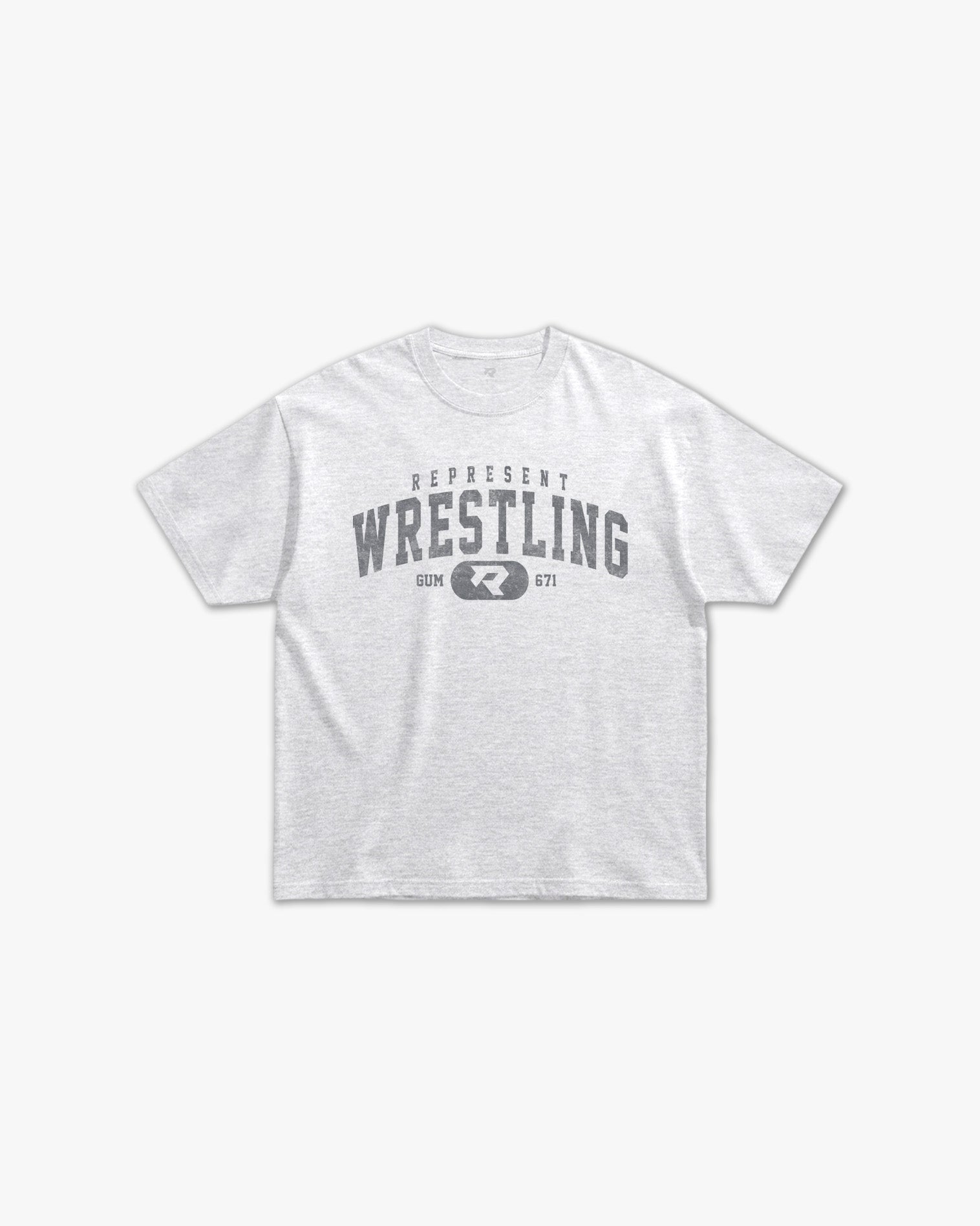 (671) Varsity Wrestling Elite Tee in Ash/Vintage Gray - Represent Wrestling
