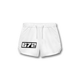 THE (672) FOUNDATION 5" TRAINING SHORT - WHITE/BLACK