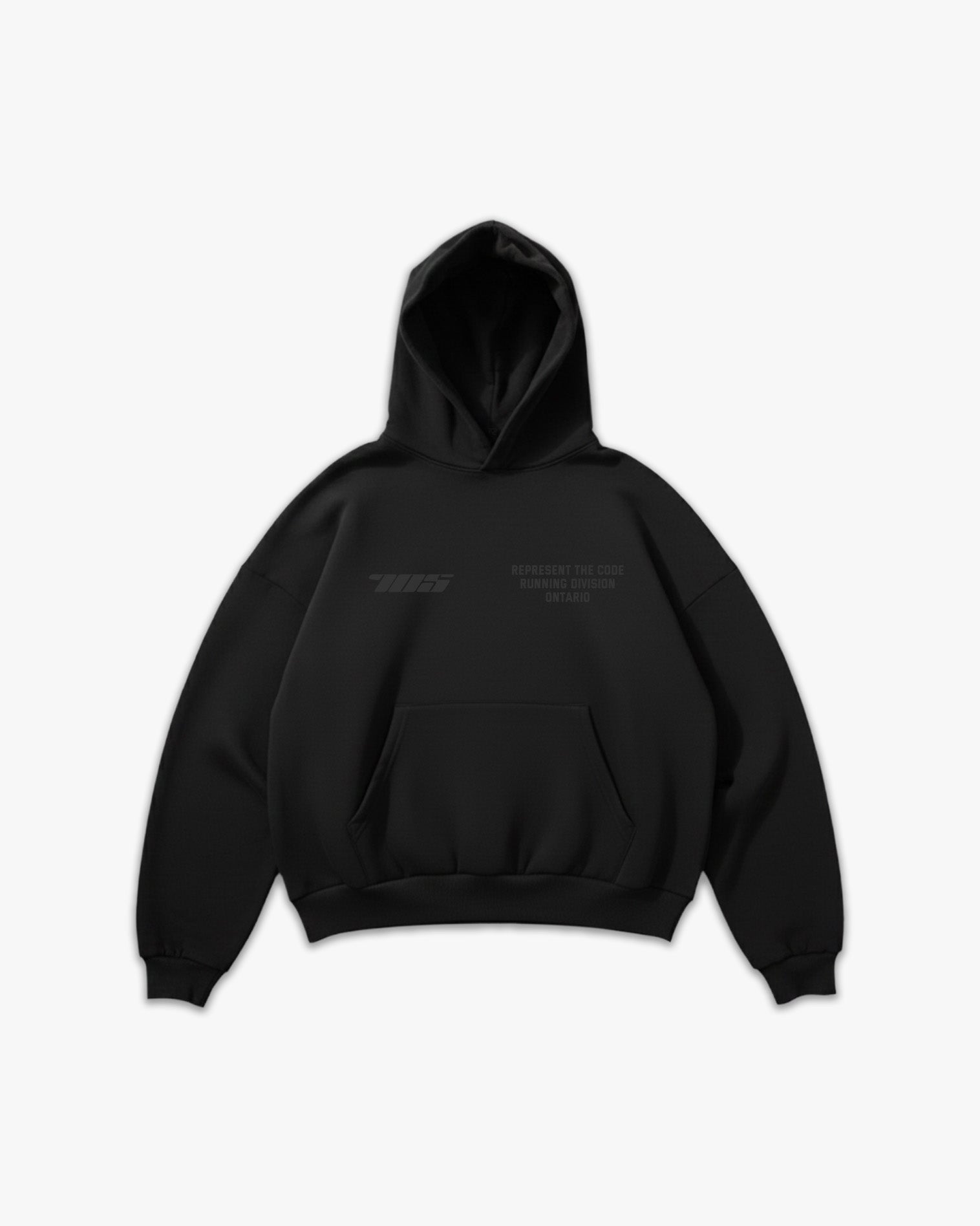 (705) X3M Running Elite Hoodie in Black/Black - Represent Running