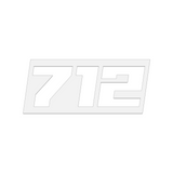 THE (712) FOUNDATION PREMIUM STICKER - WHITE