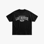 (727) Vintage Varsity Lacrosse Elite Tee in Black/Faded White - Represent Lacrosse