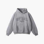 747 Vintage Varsity Softball Elite Box Hoodie Heather Vintage Gray