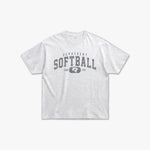 (753) Vintage Varsity Softball Elite Tee in Ash/Faded Storm - Represent Softball