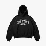 (762) Vintage Varsity Creative Elite Hoodie in Black/Faded White - Represent Creative