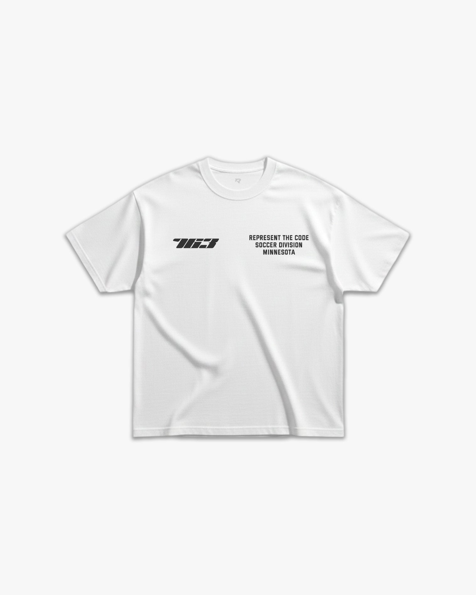 (763) X3M Soccer Elite Tee in White/Black - Represent Soccer