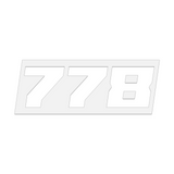 THE (778) FOUNDATION PREMIUM STICKER - WHITE